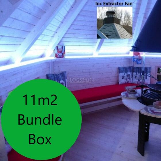 Finman 11m2 BBQ Hut Bundle Box