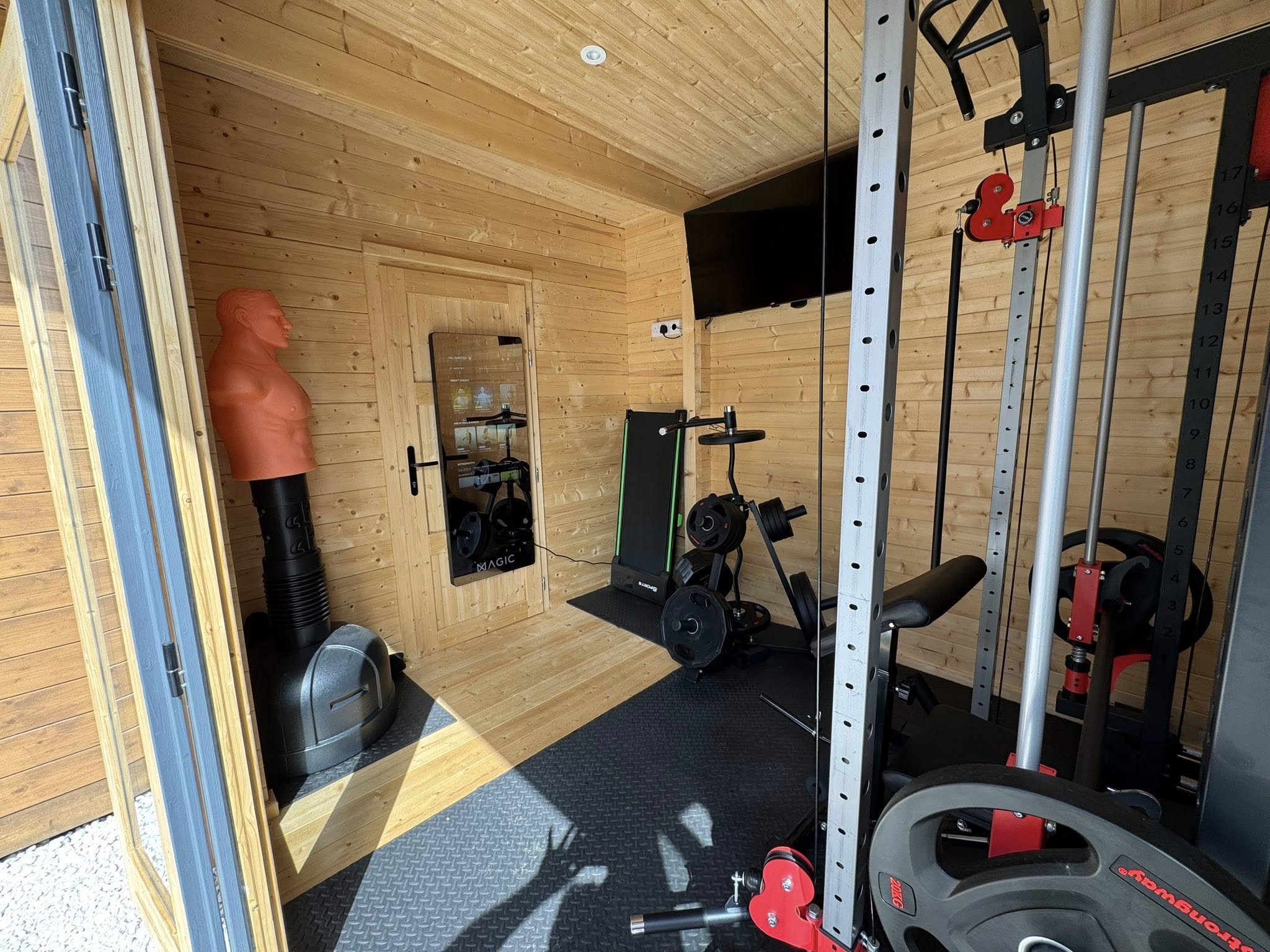 Bespoke home gym log cabin