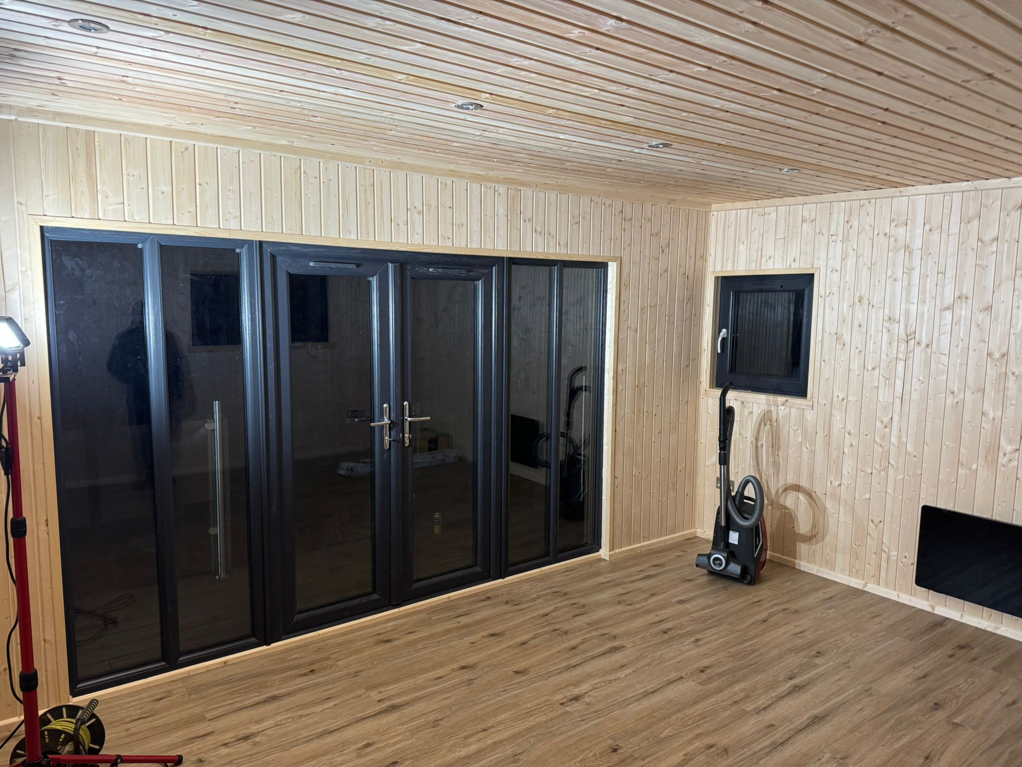 Finished garden room interior