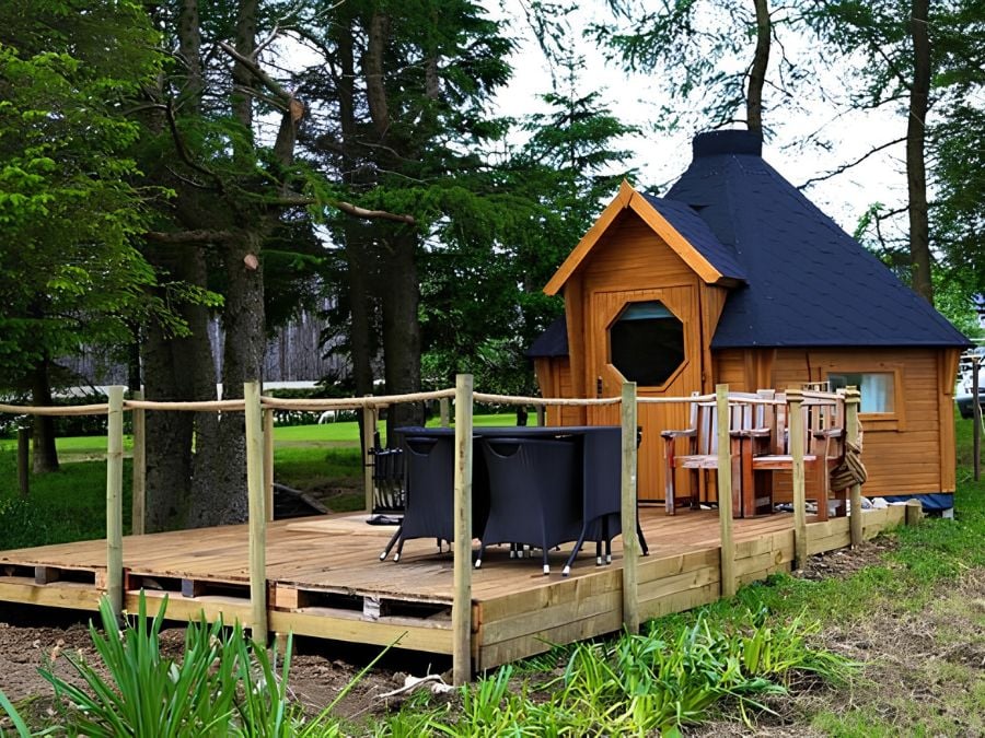 BBQ hut for a glamping site or holiday park