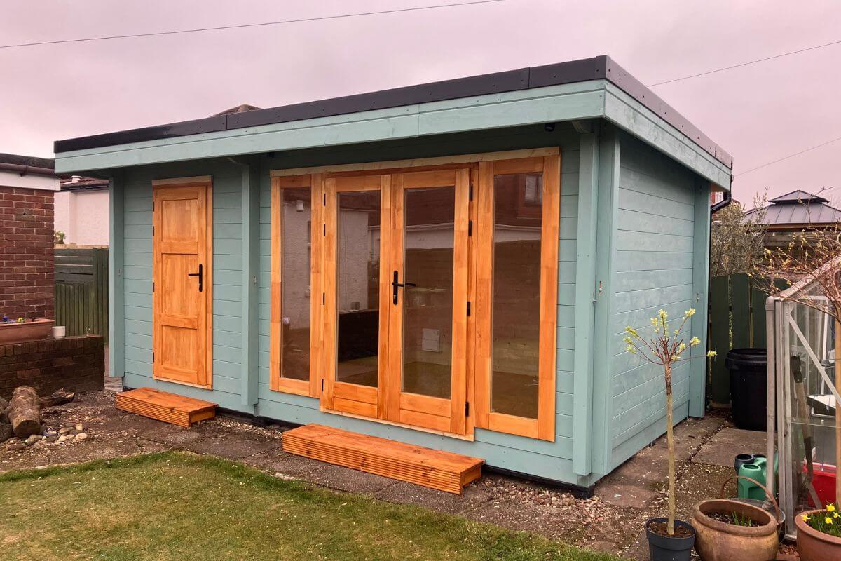 Milan with storage shed