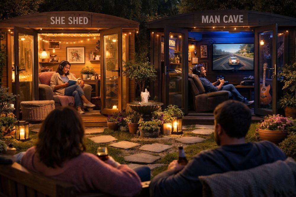 The “She Shed” & “Man Cave” Evolution: Why Couples Are Choosing Separate Space for Better Marriages
