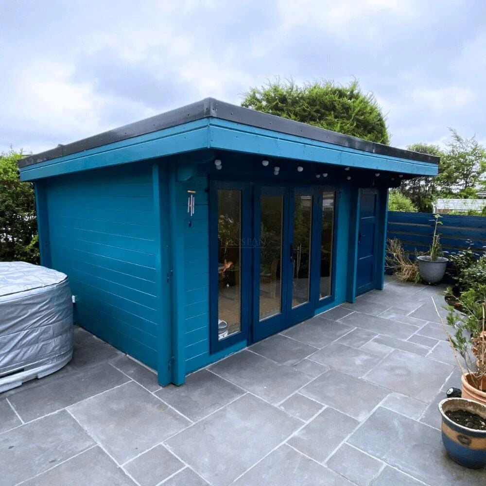 Milan with Shed log cabin in stock