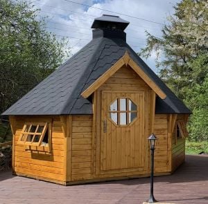 Finman 11 square metre BBQ hut in stock